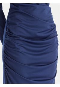 ACCESS FASHION Sukienka koktajlowa 54-3040-225 Granatowy Slim Fit. Kolor: niebieski. Materiał: syntetyk. Styl: wizytowy #5