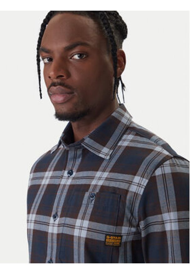 G-Star RAW - G-Star Raw Koszula Bristum 2.0 D23553 D748 Granatowy Slim Fit. Kolor: niebieski. Materiał: bawełna