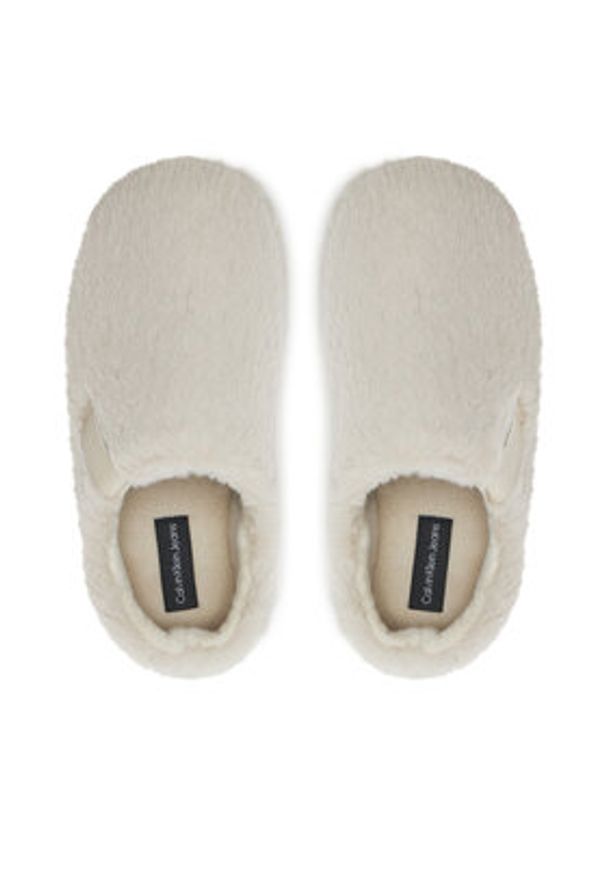 Calvin Klein Jeans Kapcie Home Anke Slipper Wn Fur YW0YW01596 Écru. Materiał: materiał