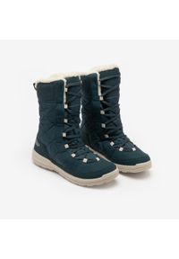 quechua - Śniegowce turystyczne damskie NH500. Kolor: zielony, niebieski, wielokolorowy. Materiał: materiał. Sezon: zima. Styl: sportowy