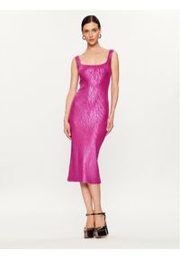 Pinko Sukienka dzianinowa Costina 102211 A1BF Różowy Slim Fit. Kolor: różowy. Materiał: wiskoza