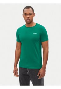 Pepe Jeans T-Shirt Original Basic PM508212 Zielony Slim Fit. Kolor: zielony. Materiał: bawełna