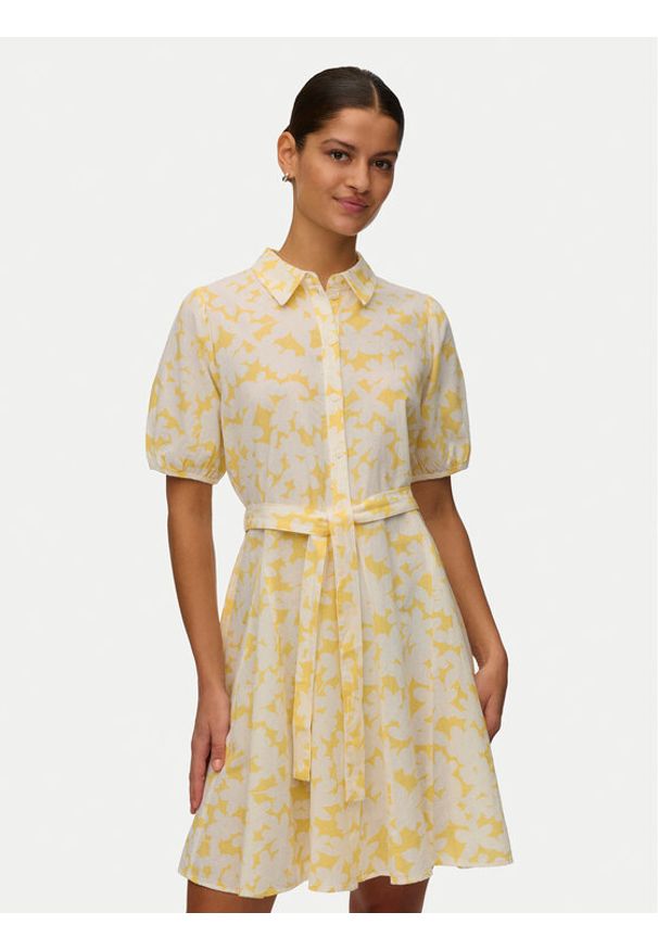 Vero Moda Sukienka codzienna Dicthe 10303728 Żółty jasny Regular Fit. Okazja: na co dzień. Kolor: żółty. Materiał: bawełna. Typ sukienki: proste. Styl: casual