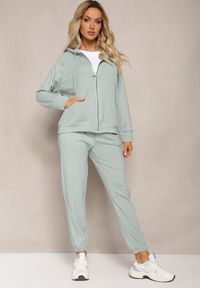 Renee - Jasnoniebieski Komplet Dresowy 2-częściowy z Bluzą i Spodniami Serenitea. Kolor: niebieski. Materiał: dresówka #3