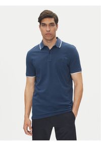 BOSS Polo Passertip 50507699 Niebieski Slim Fit. Typ kołnierza: polo. Kolor: niebieski. Materiał: bawełna