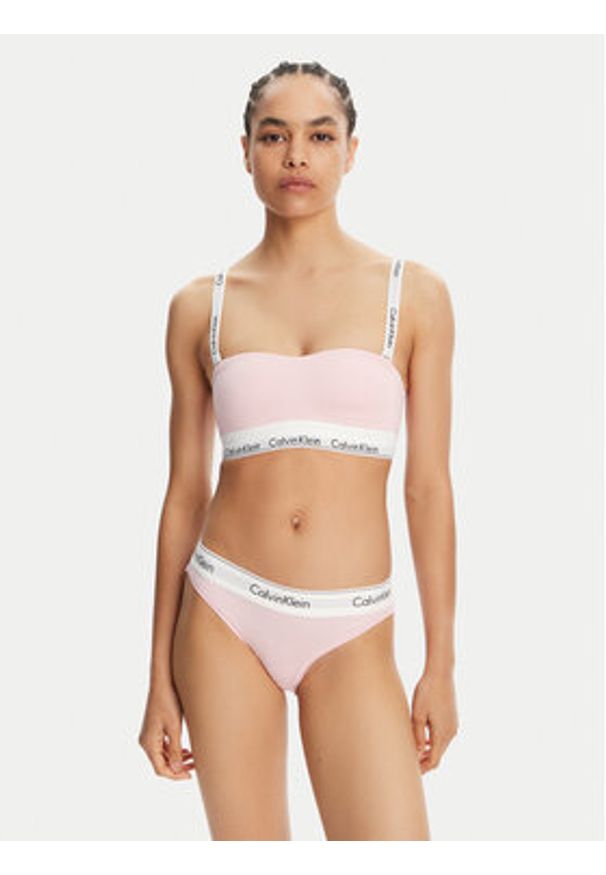 Calvin Klein Underwear Biustonosz top 000QF7628E Różowy. Kolor: różowy. Materiał: bawełna