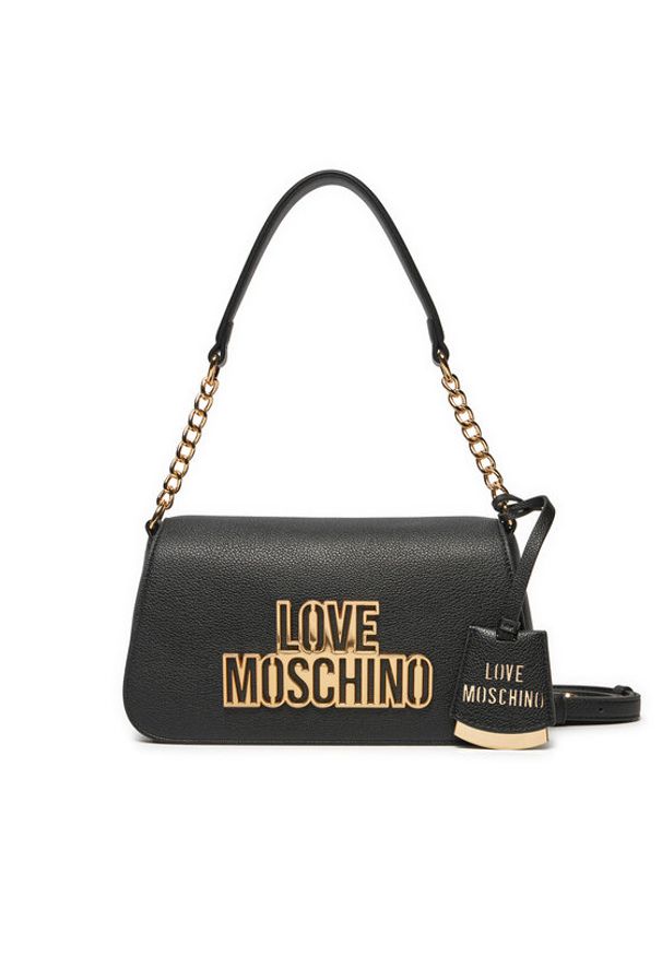 Love Moschino - LOVE MOSCHINO Torebka JC4337PP0LKO0000 Czarny. Kolor: czarny. Materiał: skórzane