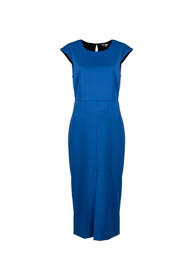 Patrizia Pepe Sukienka | DA1154/A106 | Kobieta | Niebieski. Kolor: niebieski. Materiał: wiskoza, poliester, elastan. Typ sukienki: proste. Styl: klasyczny, elegancki
