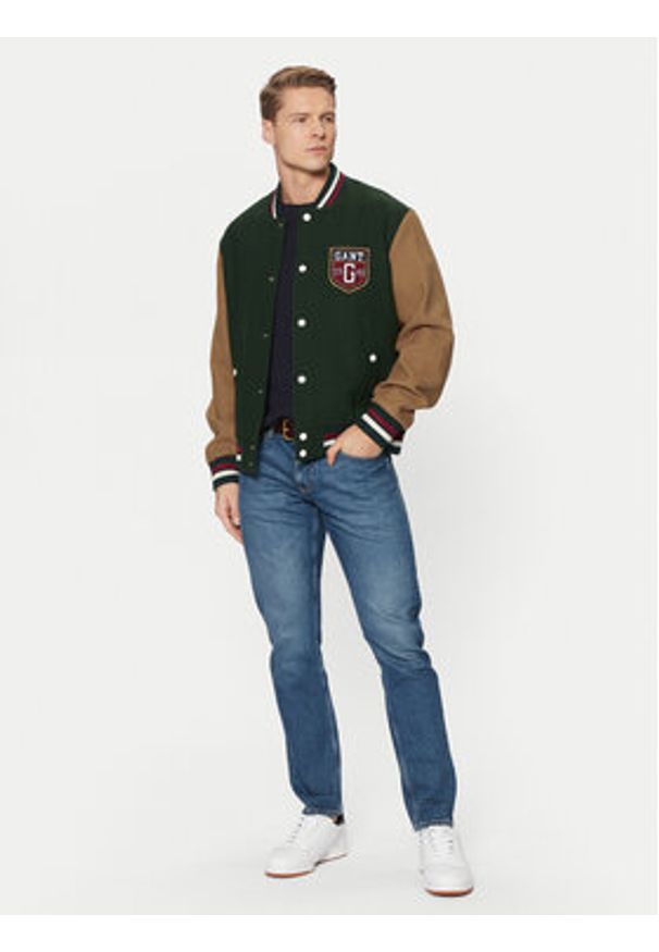 GANT - Gant Kurtka bomber Varsity 7006483 Zielony Regular Fit. Kolor: zielony. Materiał: bawełna