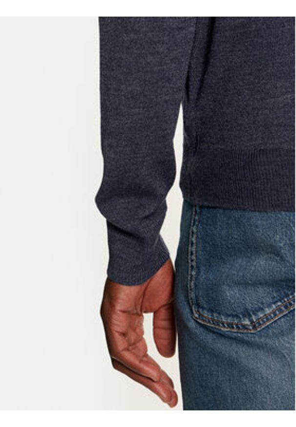 Brave Soul Sweter MK-230EINSTEIN8 Niebieski Regular Fit. Kolor: niebieski. Materiał: syntetyk