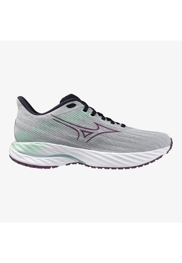 Buty do biegania damskie Mizuno Wave Inspire 21 pearl blue/dark purple/ice green. Kolor: szary, biały, wielokolorowy. Model: Mizuno Wave. Sport: bieganie