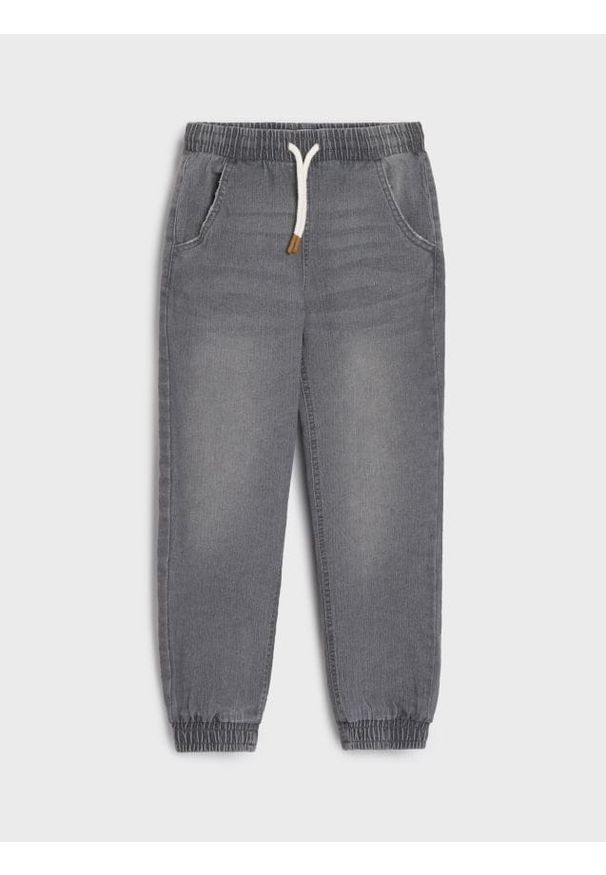 Sinsay - Jeansy joggers - szary. Kolor: szary