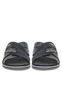 Rieker Klapki 21599-14 Granatowy. Kolor: niebieski. Materiał: materiał #4