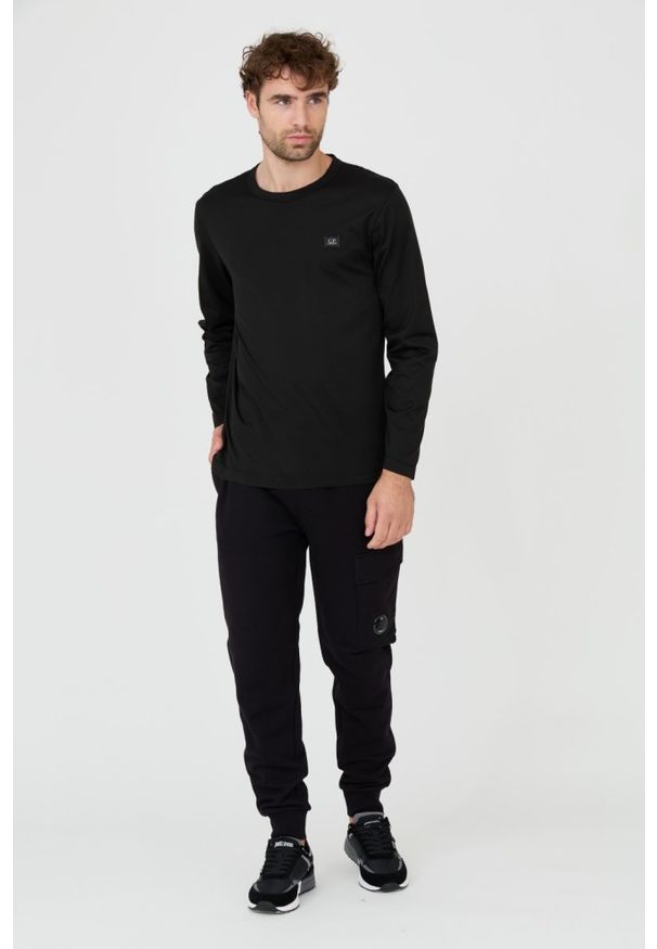 C.P. Company - C.P. COMPANY Czarny longsleeve. Kolor: czarny. Długość rękawa: długi rękaw
