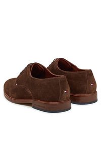 TOMMY HILFIGER - Tommy Hilfiger Półbuty Hilfiger Thunit Suede Shoe FM0FM05377 Brązowy. Kolor: brązowy. Materiał: zamsz, skóra