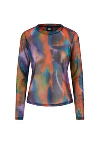 Damska koszulka z dzianiny z długim rękawem Urban Classics AOP. Kolor: wielokolorowy. Materiał: dzianina. Długość rękawa: długi rękaw. Długość: długie. Wzór: nadruk #1