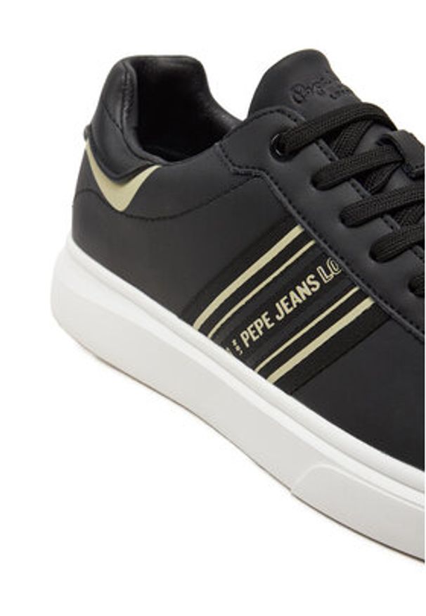 Pepe Jeans Sneakersy PMS00023 Czarny. Kolor: czarny. Materiał: skóra