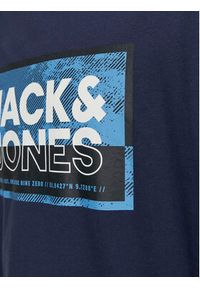 Jack & Jones - Jack&Jones T-Shirt Logan 12253442 Granatowy Standard Fit. Kolor: niebieski. Materiał: bawełna #4