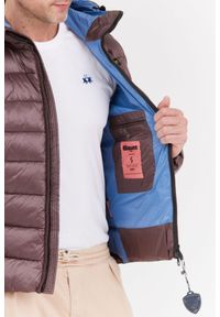 Blauer USA - BLAUER Brązowa puchowa kurtka męska Virgil z kapturem, Rozmiar XXL. Typ kołnierza: kaptur. Kolor: brązowy. Materiał: puch #4