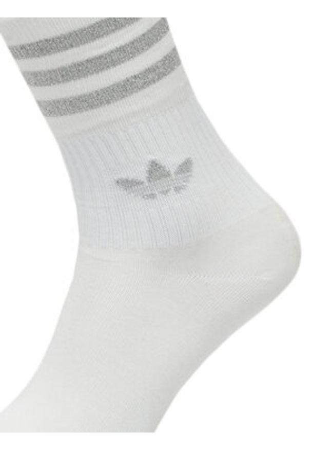 Adidas - adidas Zestaw 2 par wysokich skarpet damskich Glt Crew HC9561 Biały. Kolor: biały. Materiał: bawełna, materiał