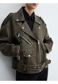 mango - Mango Kurtka z imitacji skóry Aurora 57067714 Khaki Oversize. Kolor: brązowy. Materiał: skóra, syntetyk #2