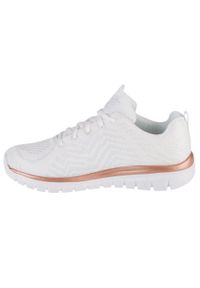 skechers - Buty do chodzenia damskie Skechers 12615WTRG. Kolor: biały, wielokolorowy, różowy. Materiał: materiał, tkanina. Szerokość cholewki: normalna. Sport: turystyka piesza