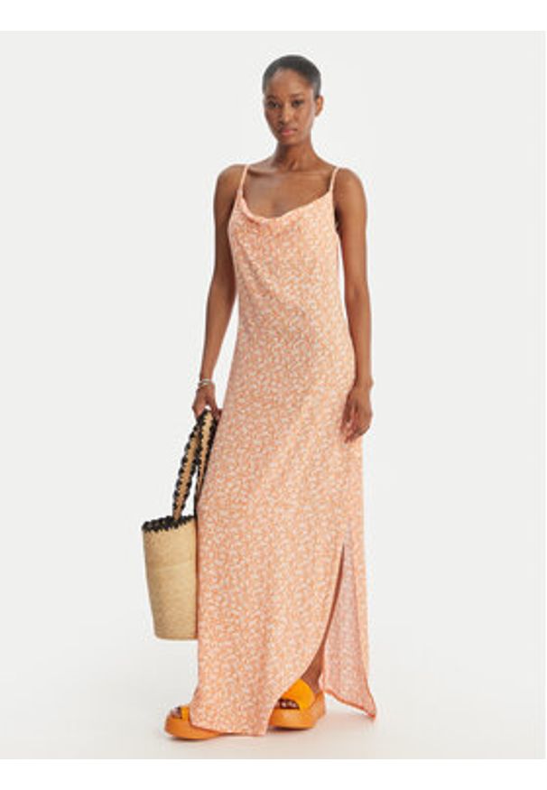 Roxy Sukienka letnia Semi Tropic ERJWD03912 Pomarańczowy Regular Fit. Kolor: pomarańczowy. Materiał: wiskoza. Sezon: lato