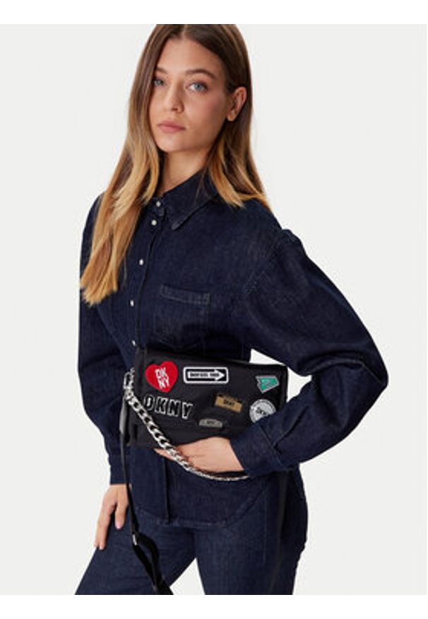 DKNY Torebka R523EL08 Czarny. Kolor: czarny