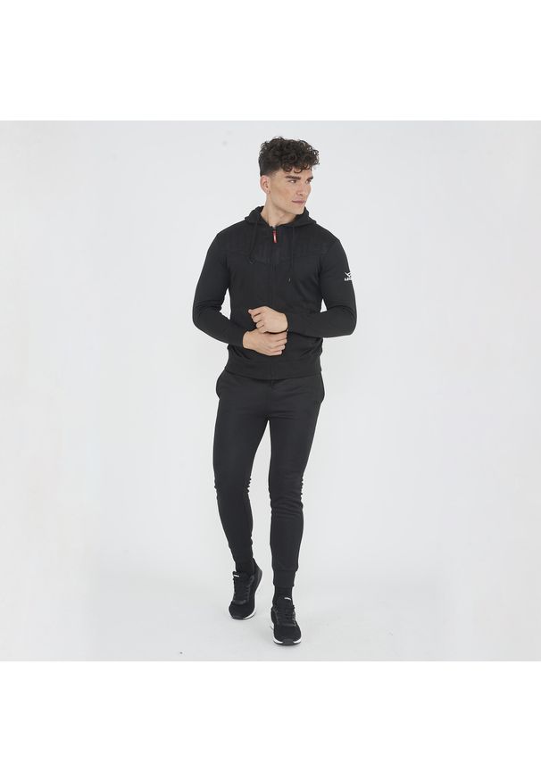 LEGEA - Komplet dresowy SABURO męski. Kolor: czarny. Materiał: dresówka. Sport: fitness