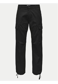 Only & Sons Spodnie materiałowe Ray 22028640 Czarny Loose Fit. Kolor: czarny. Materiał: bawełna #3