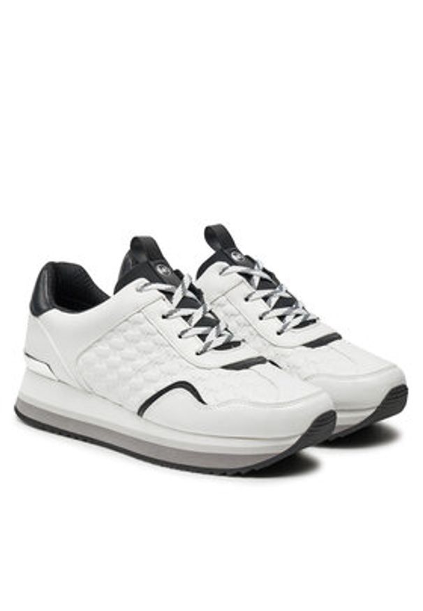 MICHAEL Michael Kors Sneakersy Raina Tainer 43T4RNFSBL Biały. Kolor: biały. Materiał: skóra