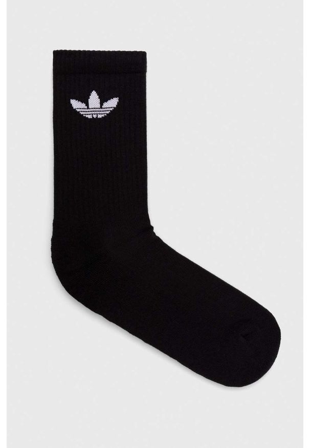 adidas Originals skarpetki 6-pack kolor czarny. Kolor: czarny. Materiał: poliester, poliamid