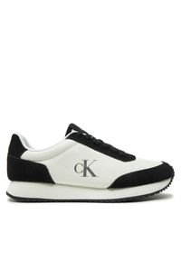 Calvin Klein Jeans Sneakersy Runner Laceup Low Mix Mg YW0YW01798 Biały. Kolor: biały. Materiał: skóra, zamsz