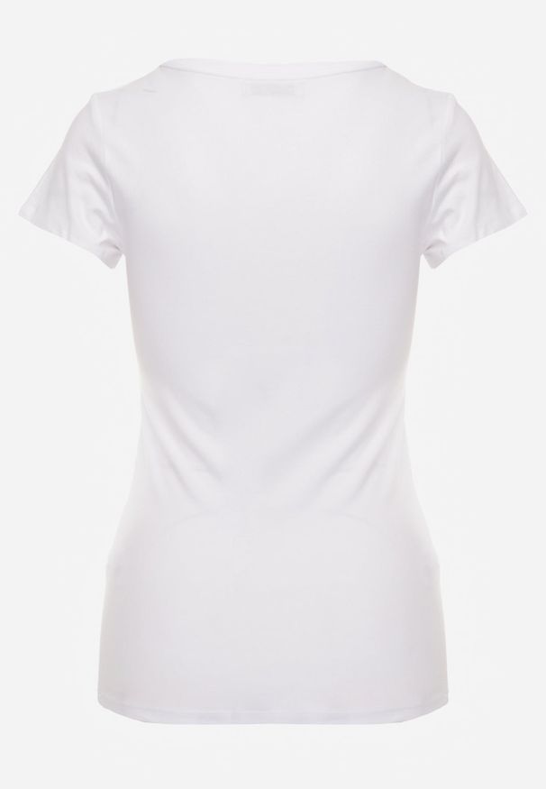Renee - Biały T-shirt Ariema. Kolor: biały. Materiał: dzianina. Długość rękawa: krótki rękaw. Długość: krótkie. Wzór: gładki