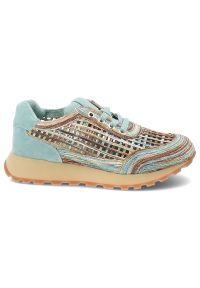 Sneakersy damskie Artiker, skóra ekologiczna i materiał tekstylny siateczkowa struktura wiązanie klasyczne, niebieskie, 58C1289. Okazja: na co dzień. Kolor: niebieski. Materiał: materiał, skóra ekologiczna. Szerokość cholewki: normalna. Wzór: ażurowy. Styl: klasyczny #4
