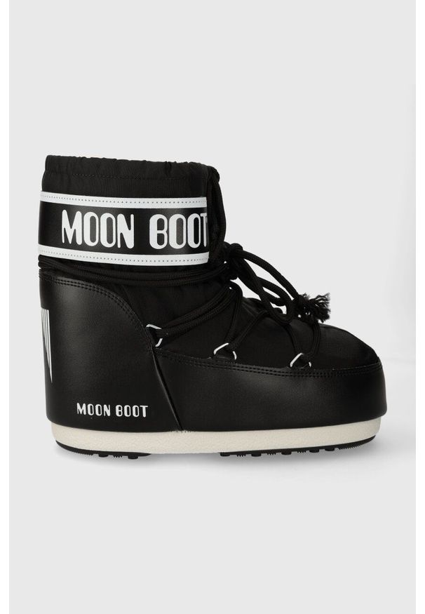 Moon Boot - Śniegowce Classic Low 140934.M.B.CLASSIC-PINK. Nosek buta: okrągły. Zapięcie: sznurówki. Kolor: czarny