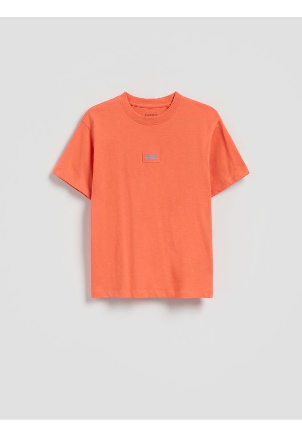 Reserved - Bawełniany t-shirt - czerwony. Kolor: czerwony. Materiał: bawełna