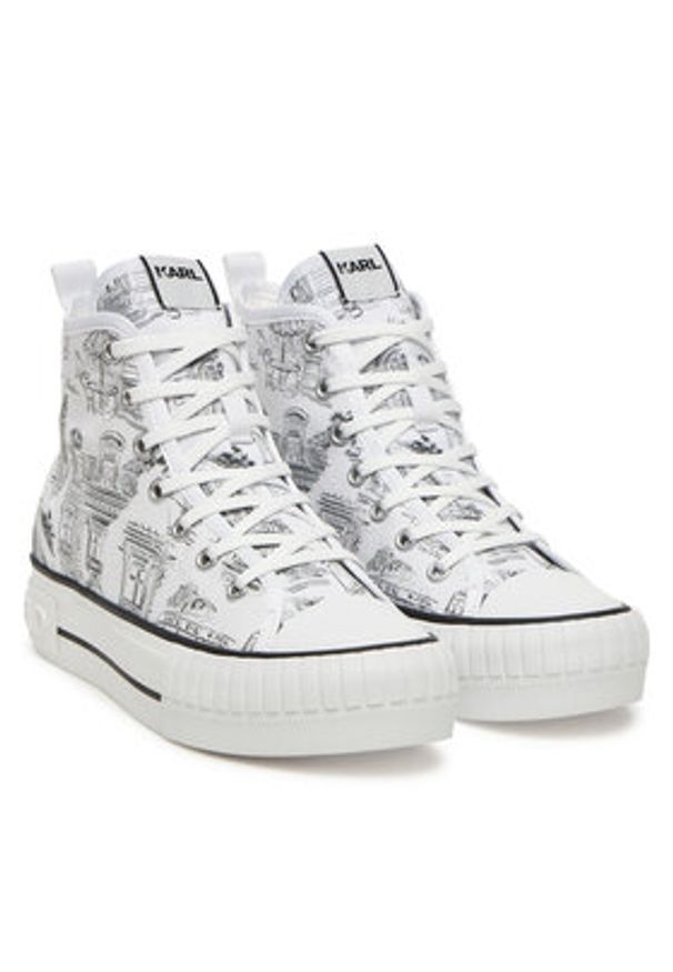 Karl Lagerfeld - KARL LAGERFELD Trampki KL60455 Biały. Kolor: biały. Materiał: materiał