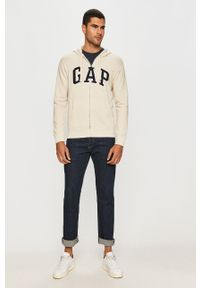 GAP - Bluza. Okazja: na co dzień. Typ kołnierza: kaptur. Kolor: beżowy. Materiał: dzianina. Wzór: aplikacja. Styl: casual #5