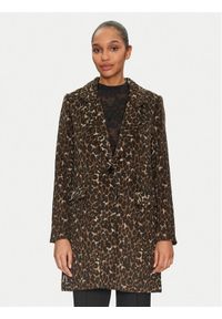 Morgan Płaszcz przejściowy 251-GELEO Brązowy Regular Fit. Kolor: brązowy. Materiał: syntetyk #1