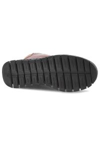 Czerwone Botki Armodo Skórzane Buty Damskie. Kolor: czerwony. Materiał: skóra