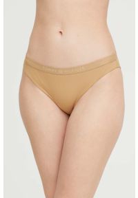 TOMMY HILFIGER - Tommy Hilfiger figi kąpielowe kolor brązowy. Kolor: brązowy. Materiał: poliester