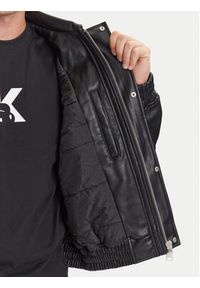 Karl Lagerfeld Jeans Kurtka z imitacji skóry A3M15035 Czarny Regular Fit. Kolor: czarny. Materiał: skóra #3