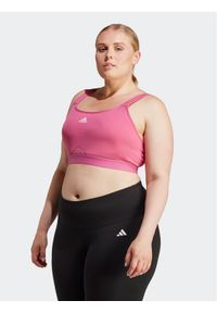 Adidas - Biustonosz sportowy adidas. Kolekcja: plus size. Kolor: różowy #1