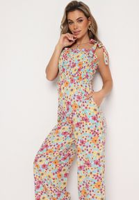 Born2be - Niebiesko-Różowy Kombinezon Alemonice. Kolor: niebieski. Długość rękawa: na ramiączkach. Długość: długie. Styl: klasyczny #6