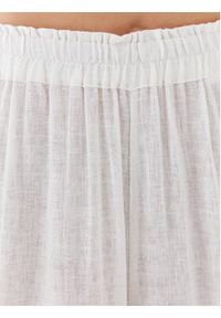 only - ONLY Spodnie materiałowe Tokyo 15259590 Biały Straight Fit. Kolor: biały. Materiał: len #6