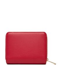 TOMMY HILFIGER - Tommy Hilfiger Mały Portfel Damski Th Icon Med Za Flap AW0AW17742 Czerwony. Kolor: czerwony. Materiał: skóra