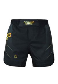 GROUND GAME - Lekkie spodenki do MMA i BJJ Ground Game Gold 2.0 męskie. Kolor: czarny, wielokolorowy, żółty. Materiał: materiał