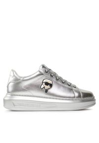 Karl Lagerfeld - KARL LAGERFELD Sneakersy KL62531M Srebrny. Kolor: srebrny. Materiał: skóra