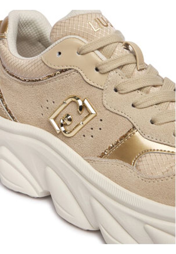 Liu Jo Sneakersy Steffy 01 BA6025 PX080 Beżowy. Kolor: beżowy. Materiał: skóra, zamsz